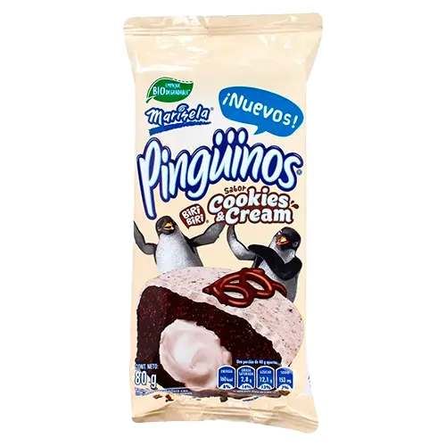 PANITO BIMBO MARINELA PINGUINO COOKIES & CREAM 80 GR