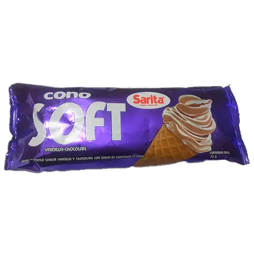 [7401090803015] HELADO SARITA CONO SOFT VAINILLA CHOCOLATE 75 GR