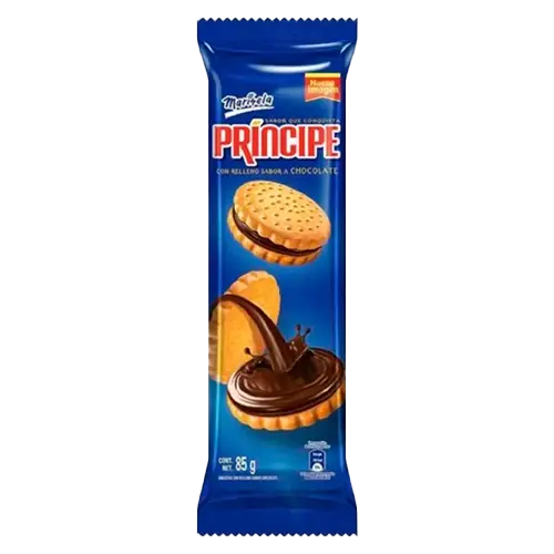 [7441029504613] GALLETA BIMBO MARINELA PRINCIPE VAINILLA CHOCOLATE 85 GR